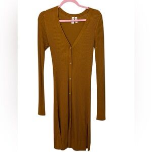 Anthropologie Meadow Rue Cardigan Sweater Duster Ribbed Knit Size S Normcore